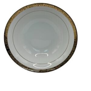 SANGO China white w/ Gold Rim Serving‎ Bowl 9 1/4 inch  DEVILLE nbr 8460 pattern
